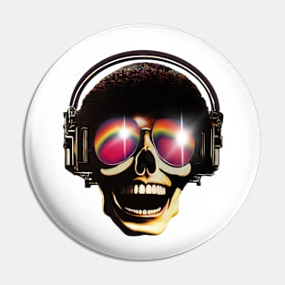 Skull n Headphones Pin