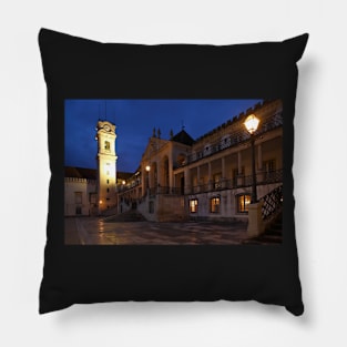 University, dusk, Coimbra, Beira Litoral, Centro Region, Portugal, Europe Pillow