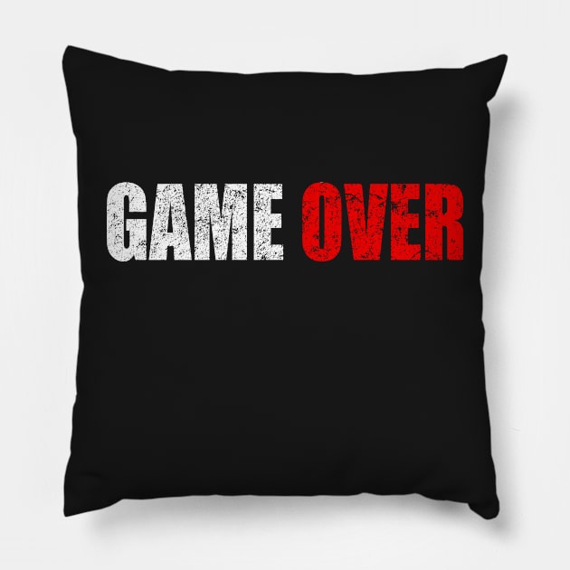 Game Over Shirt Funny Computer Nerd Geek Pillow by WhyNotTee