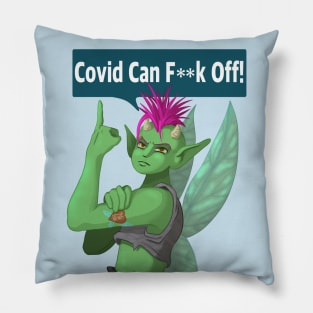 Covid can F Off Pillow