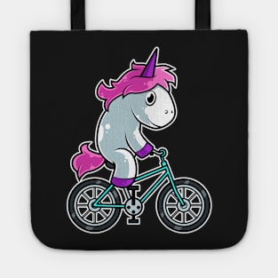 Unicorn Bicycle Cyclist Cycling print Tote