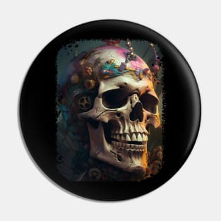 Spooky Evil Clown Skull Pin