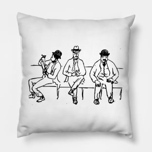 men on the subway Pillow