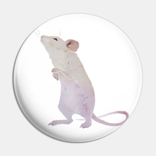 White Mouse Pin