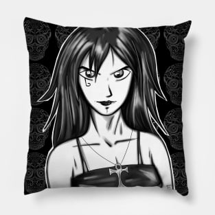 death from sandman skeleton girl ecopop Pillow