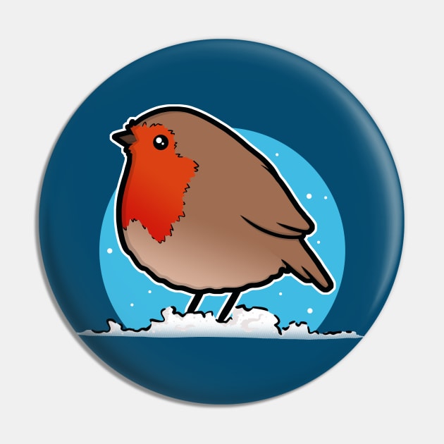 Cute Christmas Robin Pin by perdita00