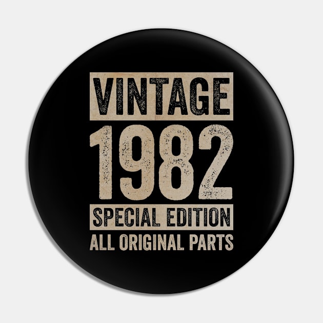 40th Birthday - Vintage 1982 Special Edition Pin by Genie Designs