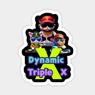 DYNAMIC TRIPLE X, CAT, HIP HOP Magnet