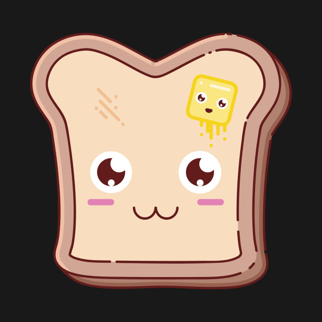 Kawaii toast, happy butter by KevinFoged