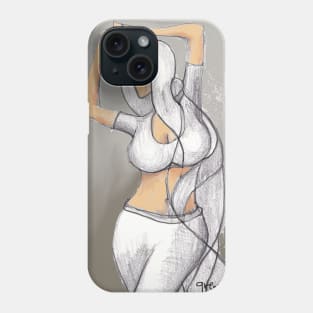 White Sari Phone Case