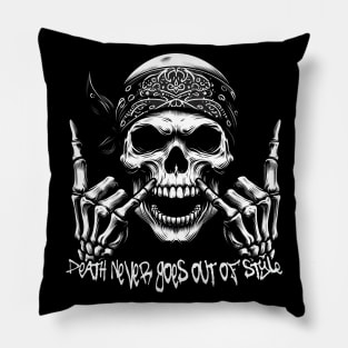 Skull n' Style: Bandana Bones Pillow