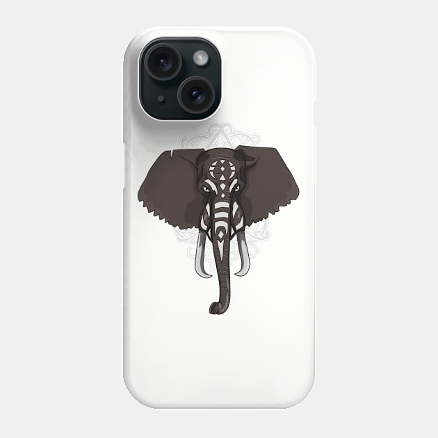 Elephant War Paint Phone Case by Tobias Store