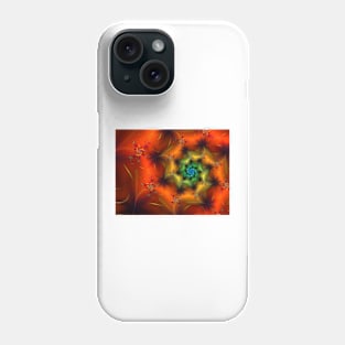 Abstract Orange Spiral Phone Case