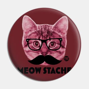 MEOW STACHE Pin