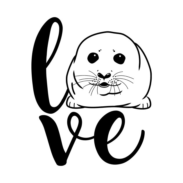 Baby Harp Seal Love by cottoncanvas