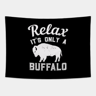 Relax It's Only A Buffalo Vintage Wilderness Tapestry