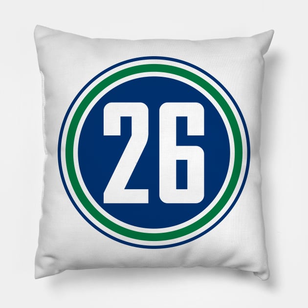 Vancouver Canucks Roussel Pillow by naesha stores