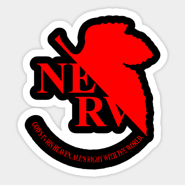 Nerv Logo - Ayanami Nerv Asuka Misato Wille Anime - Sticker