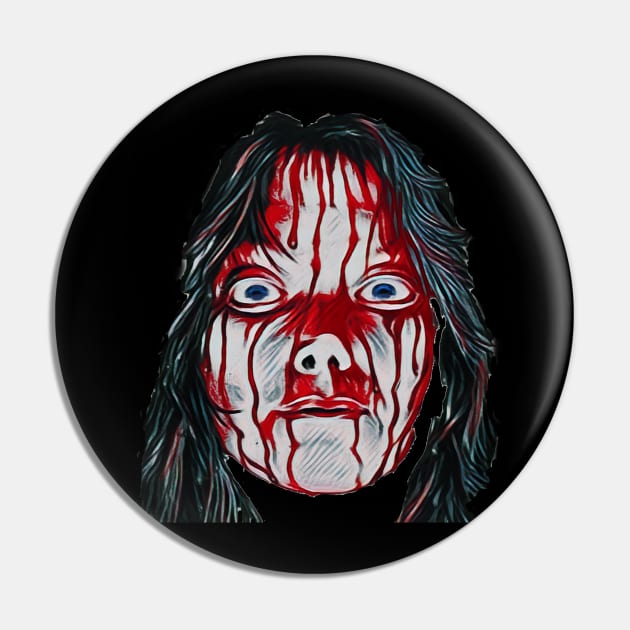 Scary Carrie Face Pin by CreatingChaos