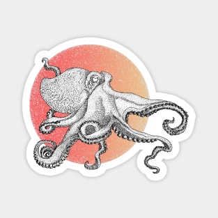 Space Octopus Pen Art Magnet