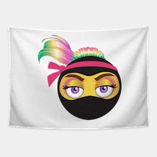 Ninja Emoji Balayage Tapestry