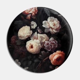 Vintage gothic floral bouquet with peonies and roses Pin