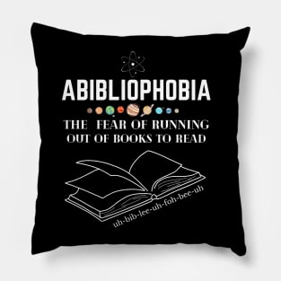 book abibliophobia Pillow