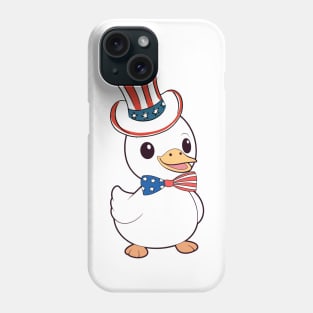 Funny duck is ready for independence day Phone Case