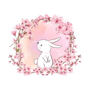 Cherry Blossoms Bunny T-Shirt