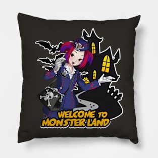 Welcome to monsterland Pillow