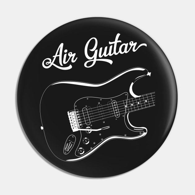 Air Guitar Rock T-Shirt Pin by Pushloop