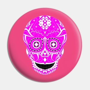 pink skull in candy tattoo ecopop Pin