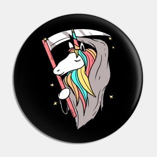 Unicorn Grim Reaper Pin