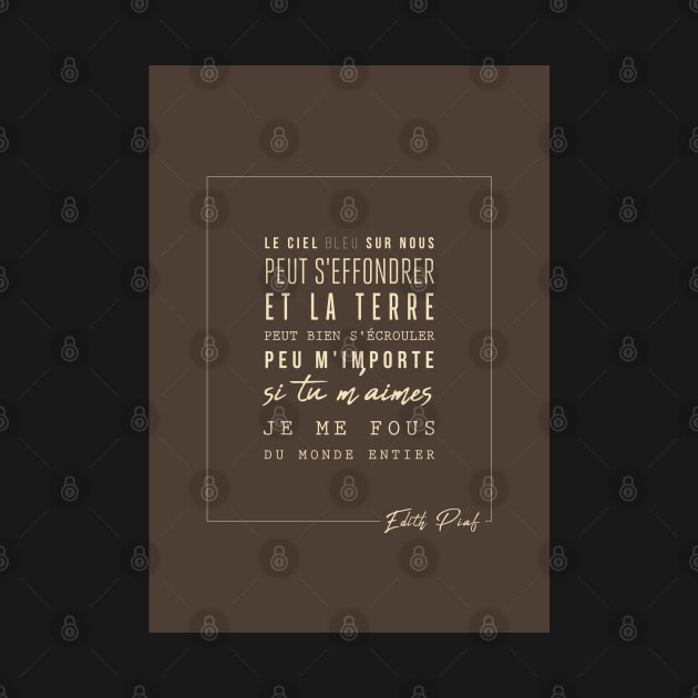 Edith Piaf - Edith Piaf - The hymn to love - Lyrics by Labonneepoque