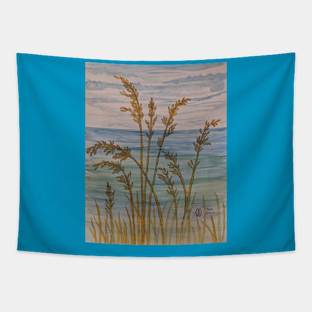 Sea oats at the Emerald Coast Tapestry by Matt Starr Fine Art