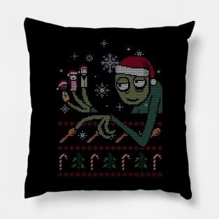 Mr. Fingers and Friends Ugly Sweater Pillow