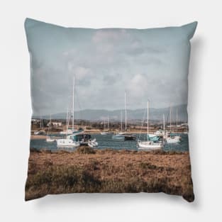 Harbour in Alvor, Portugal Pillow