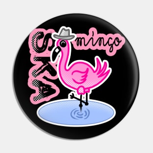 Ska Flamingo Skamingo Pin