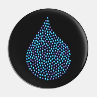 Water Drops Pin