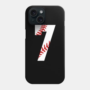 Baseball Number 7 #7 Baseball Shirt Jersey Favorite Player Biggest Fan Phone Case