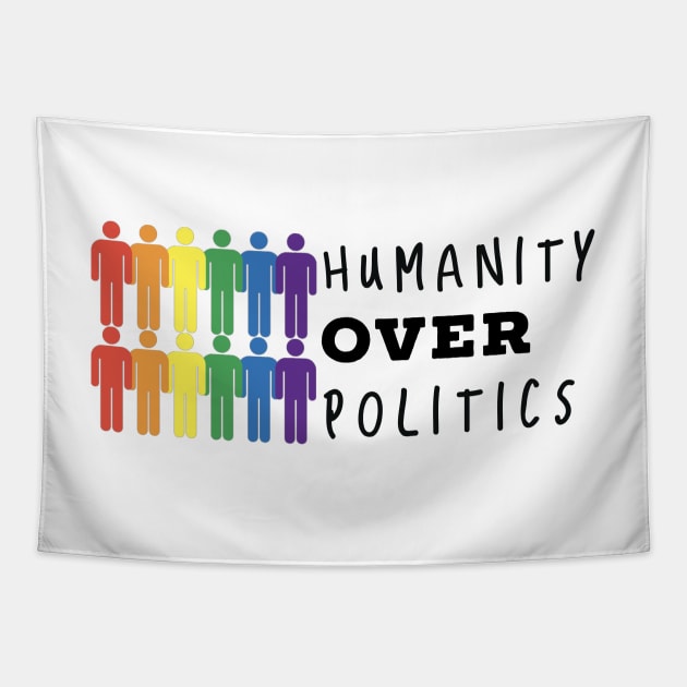 Humanity over politics. Tapestry by Ofaltor