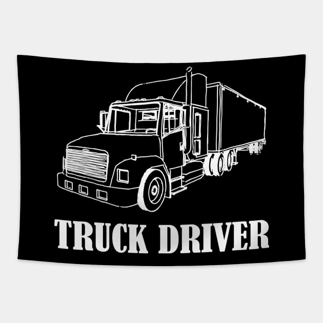 Truck Driver Trucker Gifts Tapestry by Foxxy Merch