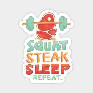 Squat Steak Sleep Magnet