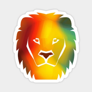 Cute Color Gradient Lion Shape Head Drawing Magnet