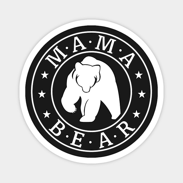 Mama Bear White Magnet by Penciligram