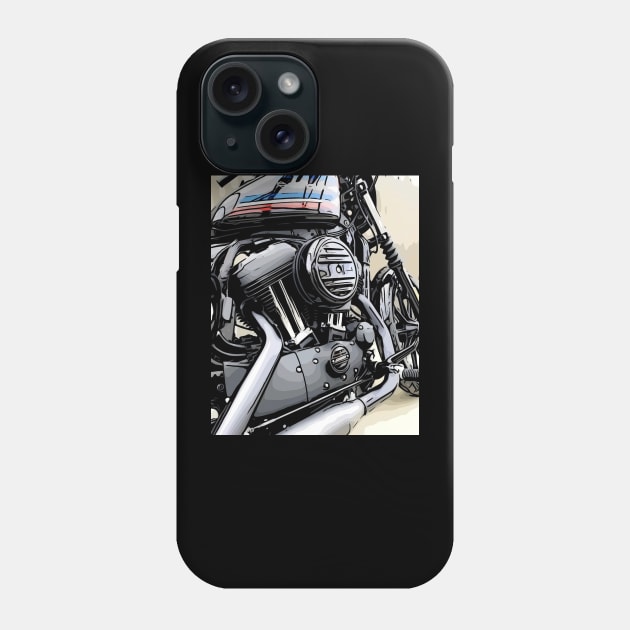 Motorcycle sportster Phone Case by MarkoShirt