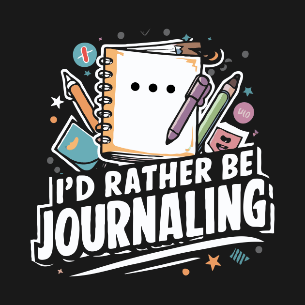 I'd Rather Be Journaling. Journaling Lover by Chrislkf