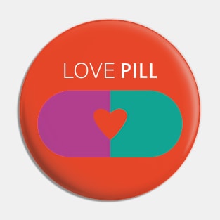 Cute heart  love pill for soulmates couples or valentines day Pin