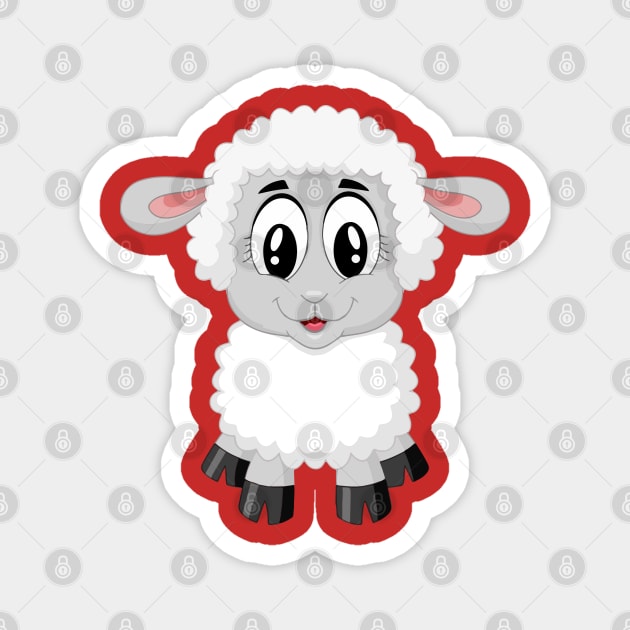 Cute Young Sheep Magnet by holidaystore