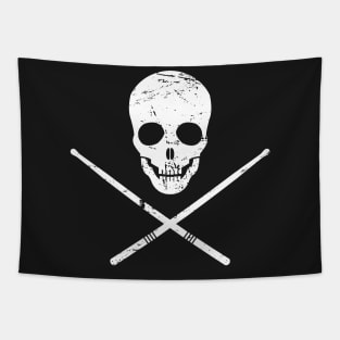 Skull And Drumsticks – Design for Drummers Tapestry